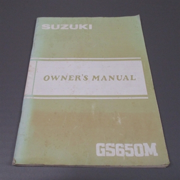 Suzuki GS 650M Owners manual
